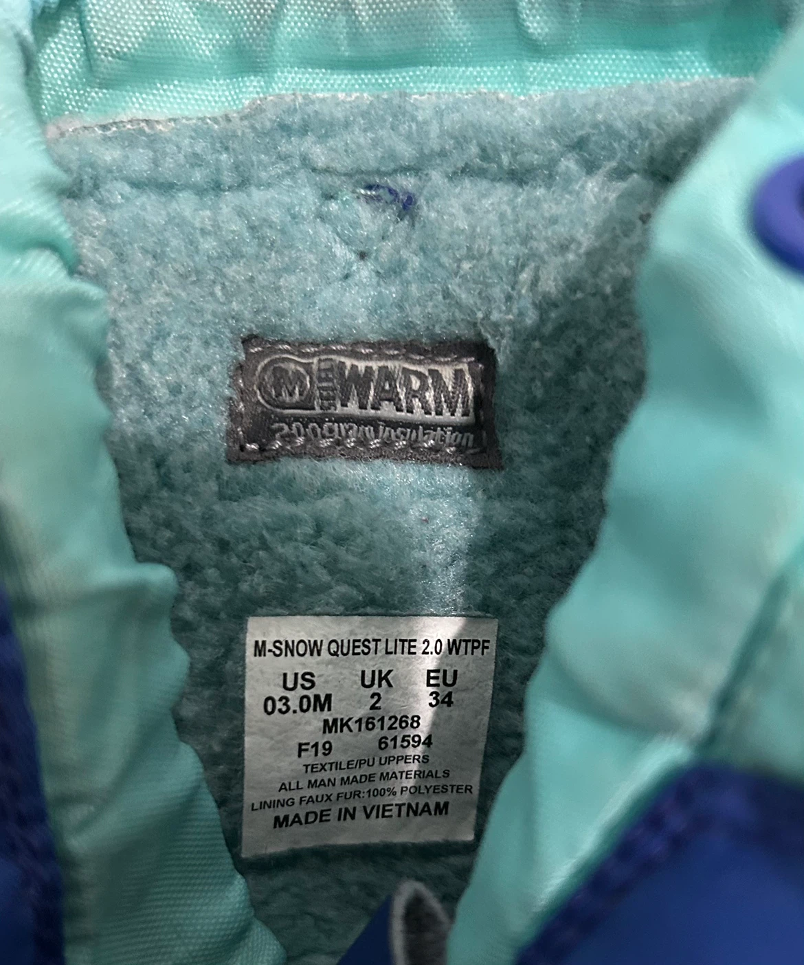 Kids Merrell Snow Boots Size 3 - photo 5