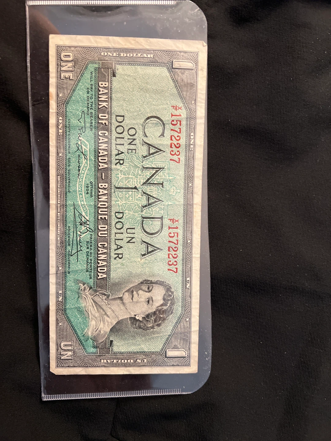 Bank of Canada One Dollar Bill