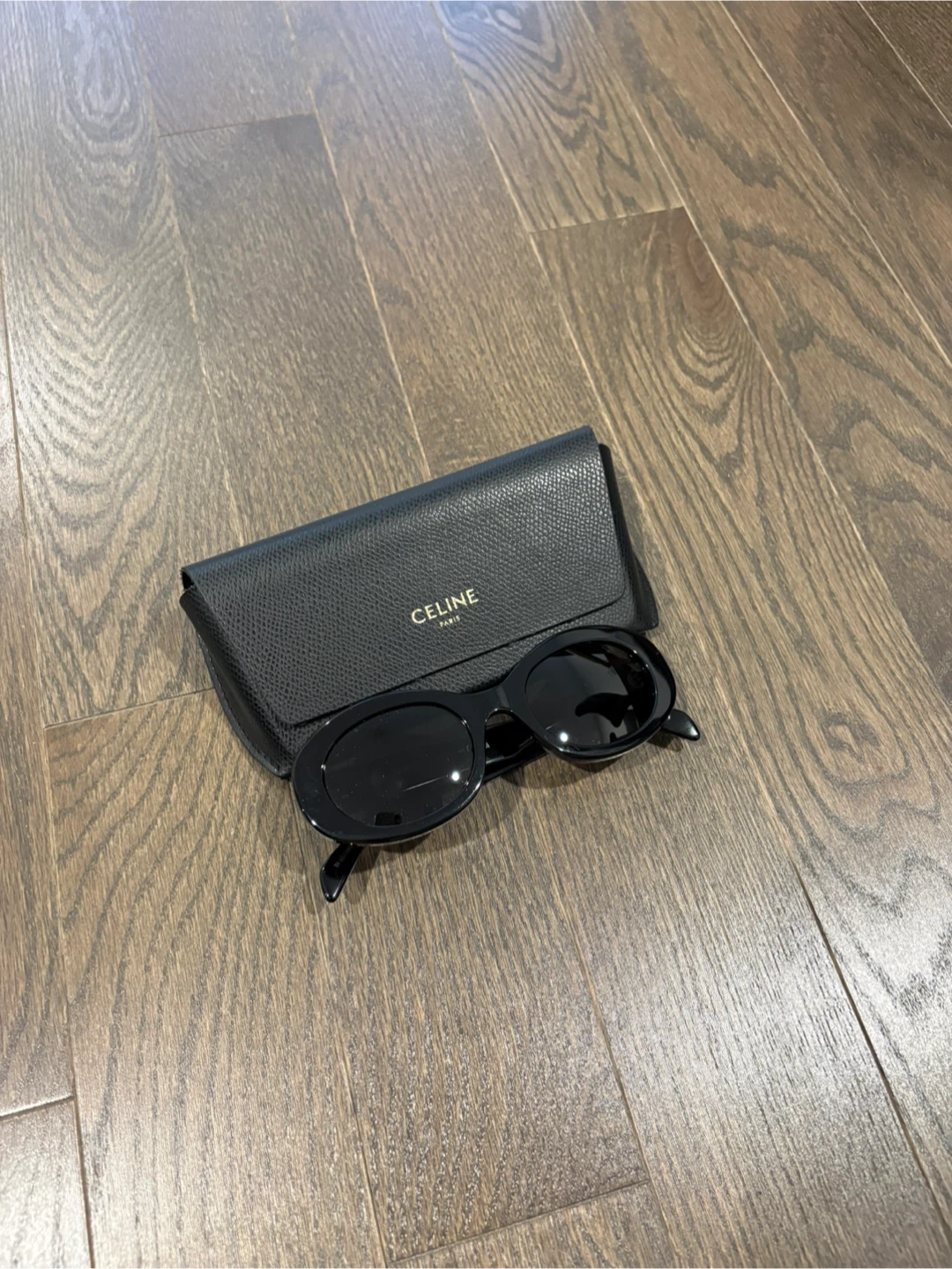 Celine Black Oval Sunglasses