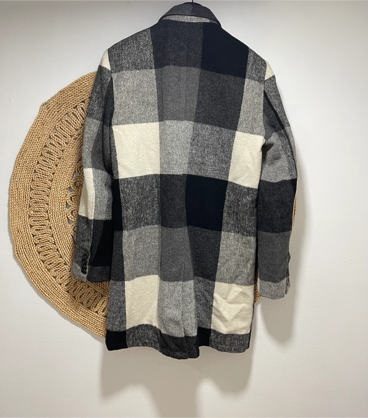 Guess Men's Plaid Wool Blend Coat - photo 3