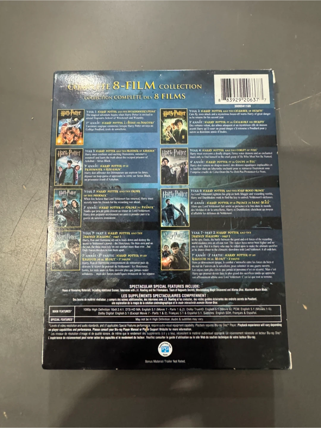 Harry Potter Complete 8-Film Blu-Ray Collection - photo 2