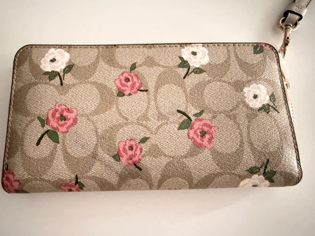 Coach Floral Signature Zip Around Wallet with Wristlet - photo 2