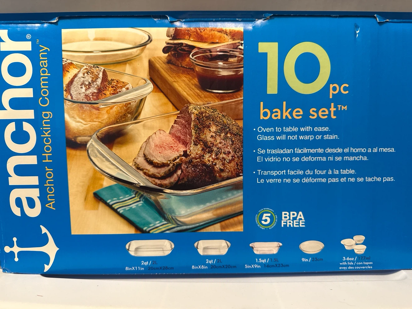 Anchor Hocking 10 pc Bake Set - photo 3