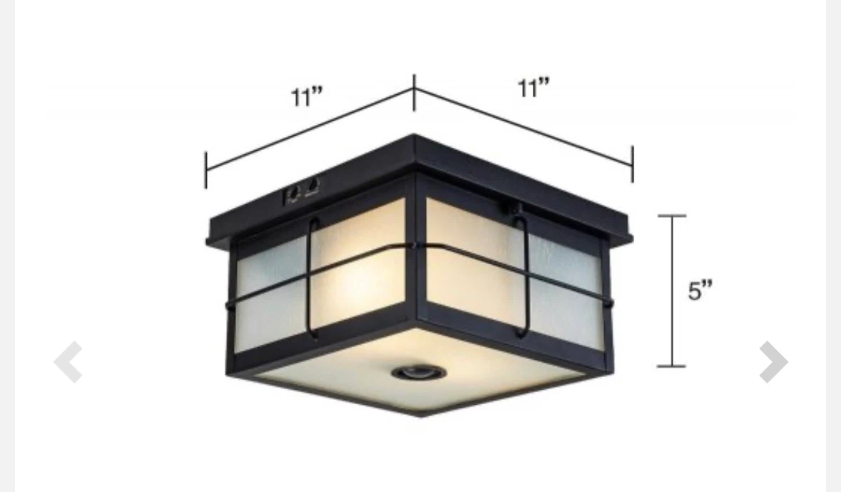 Black Outdoor Motion Sensor Flush Mount Light - photo 2