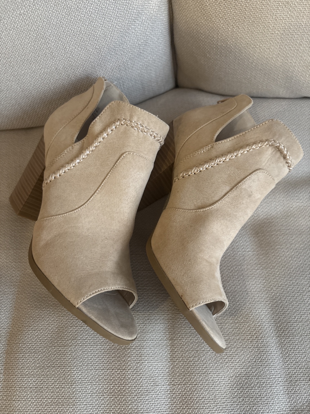 Fergicious Suede Peep-Toe Booties - photo 3
