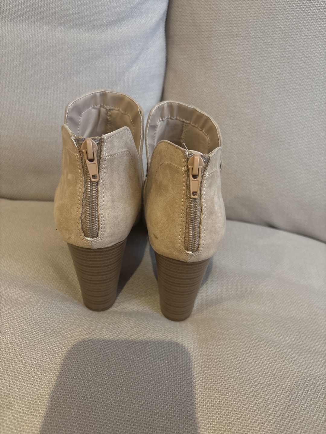 Fergicious Suede Peep-Toe Booties - photo 4