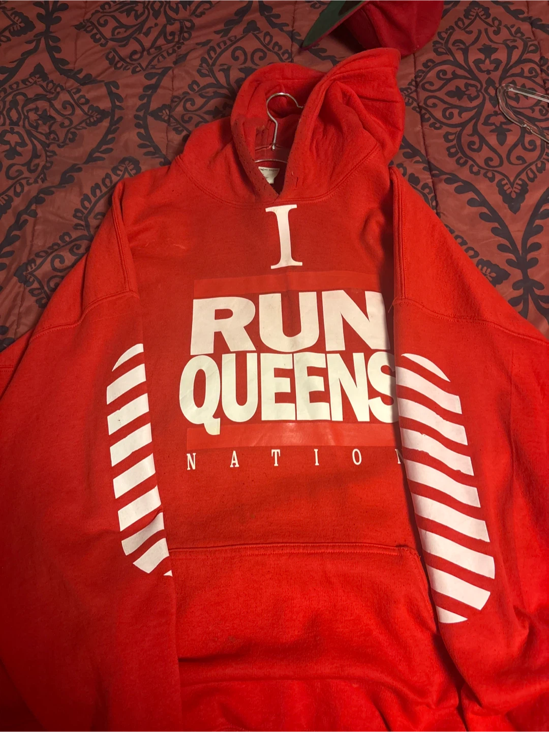 Red "I Run Queens Nation" Hoodie