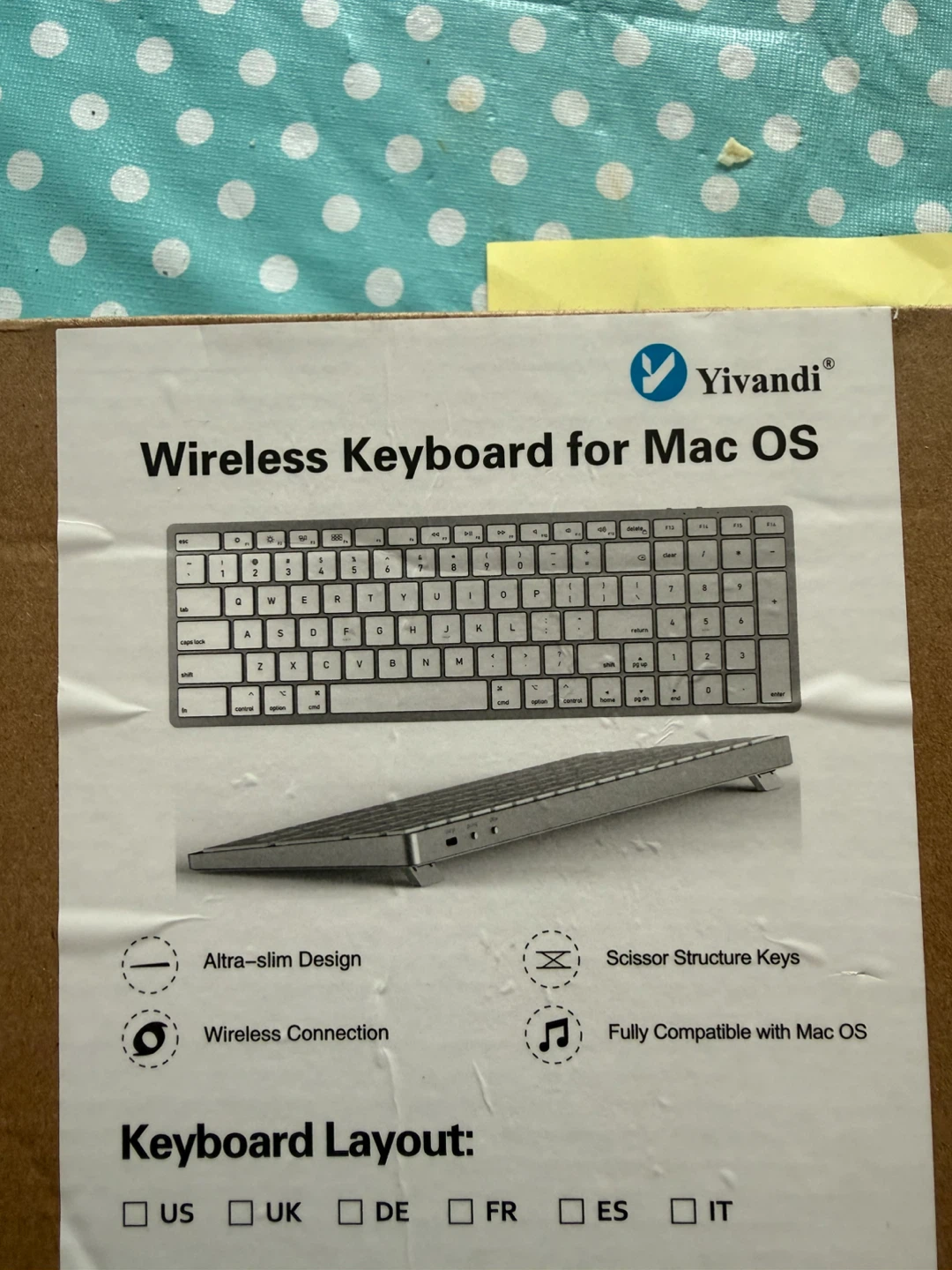 Yivandi Wireless Keyboard for Mac OS