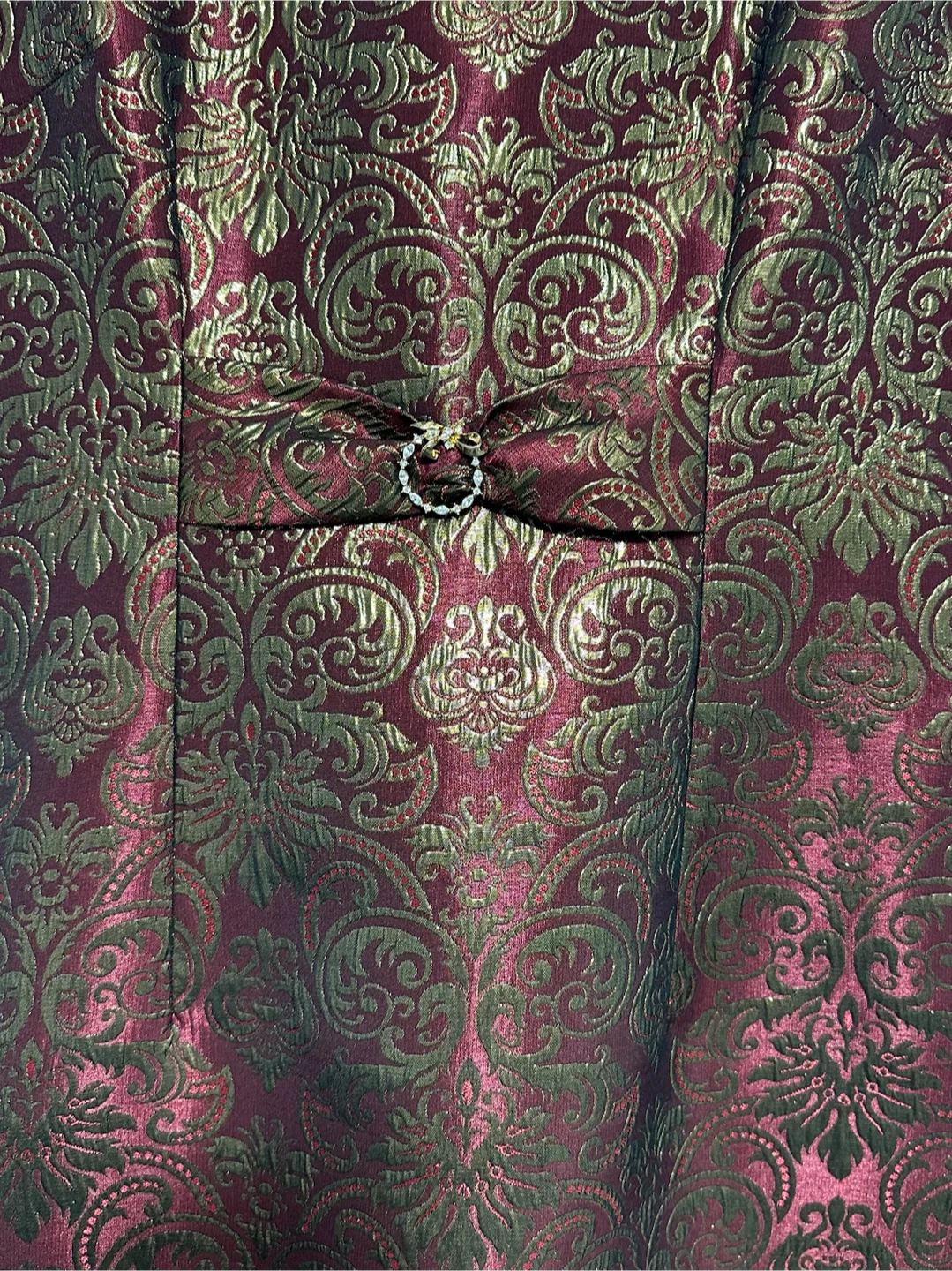 Mandala Design Red Gold Brocade Sleeveless Dress M/L - photo 3