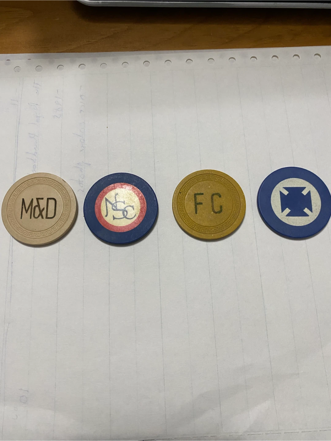 Antique Clay Poker Chips