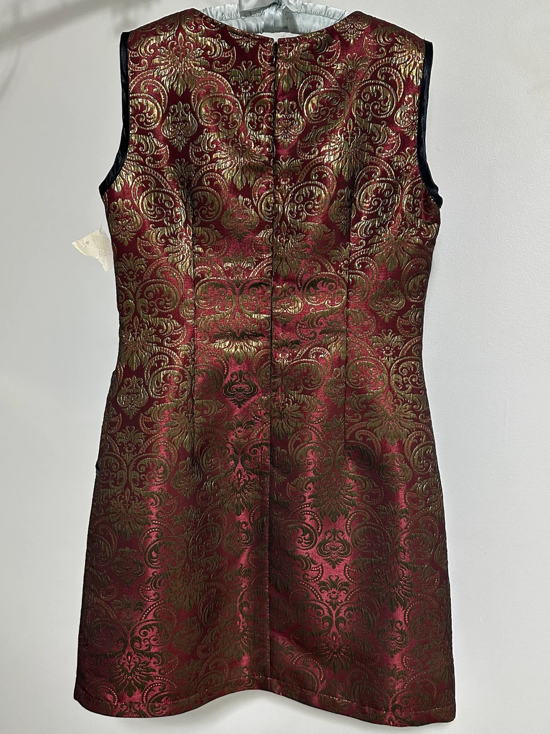 Mandala Design Red Gold Brocade Sleeveless Dress M/L - photo 2