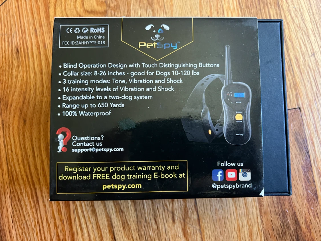 PetSpy Remote Dog Training Collar P620 - photo 2