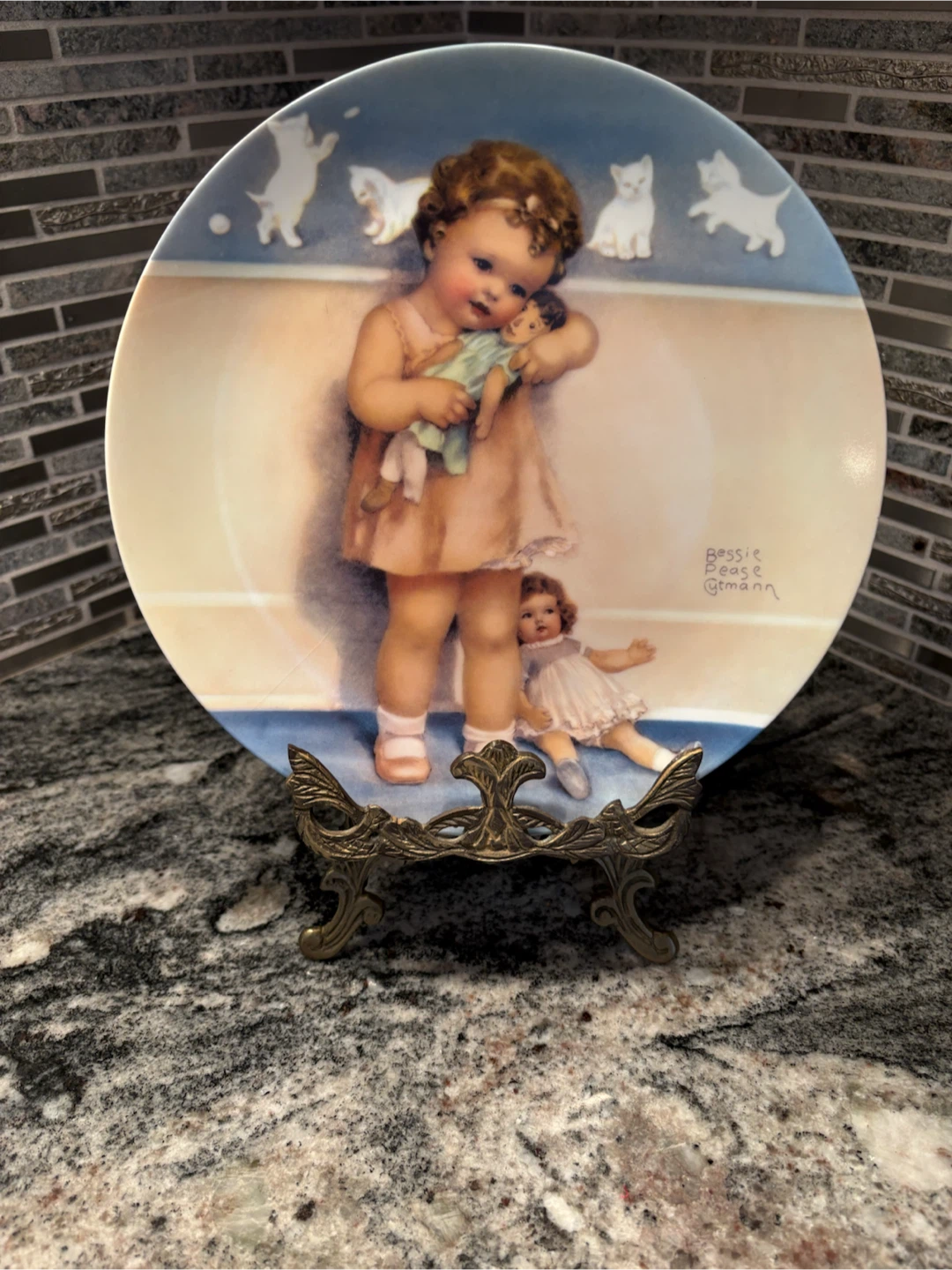 Victoriana Fine China "Love Is Blind" Collector Plate