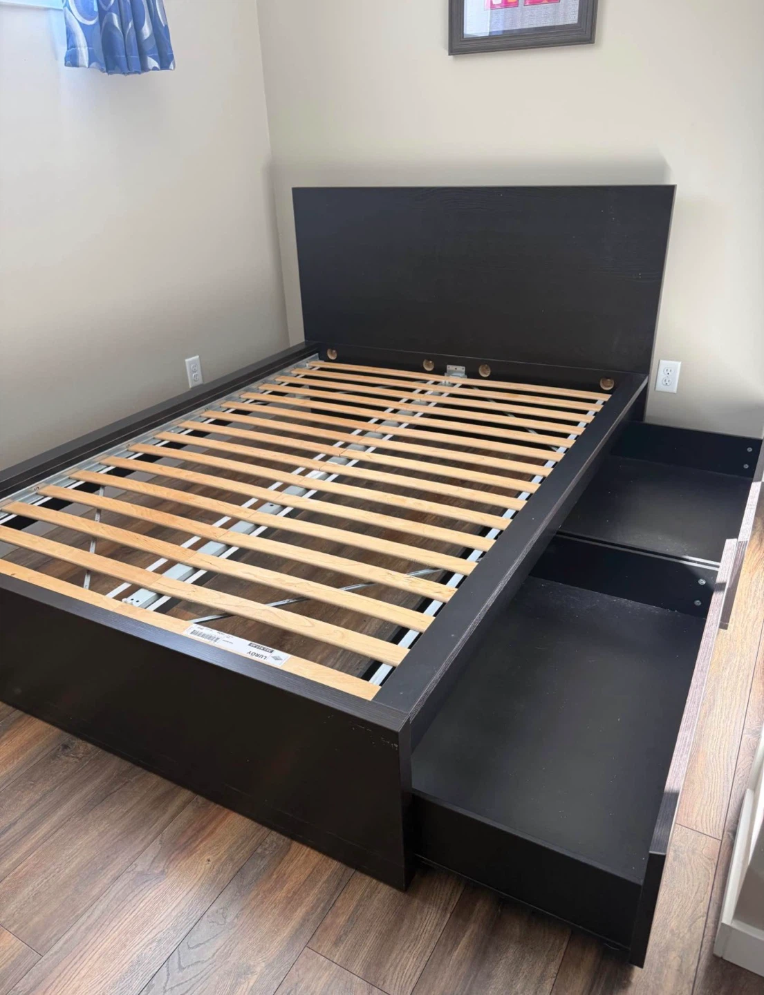 IKEA Full bed frame with 2 under bed drawers