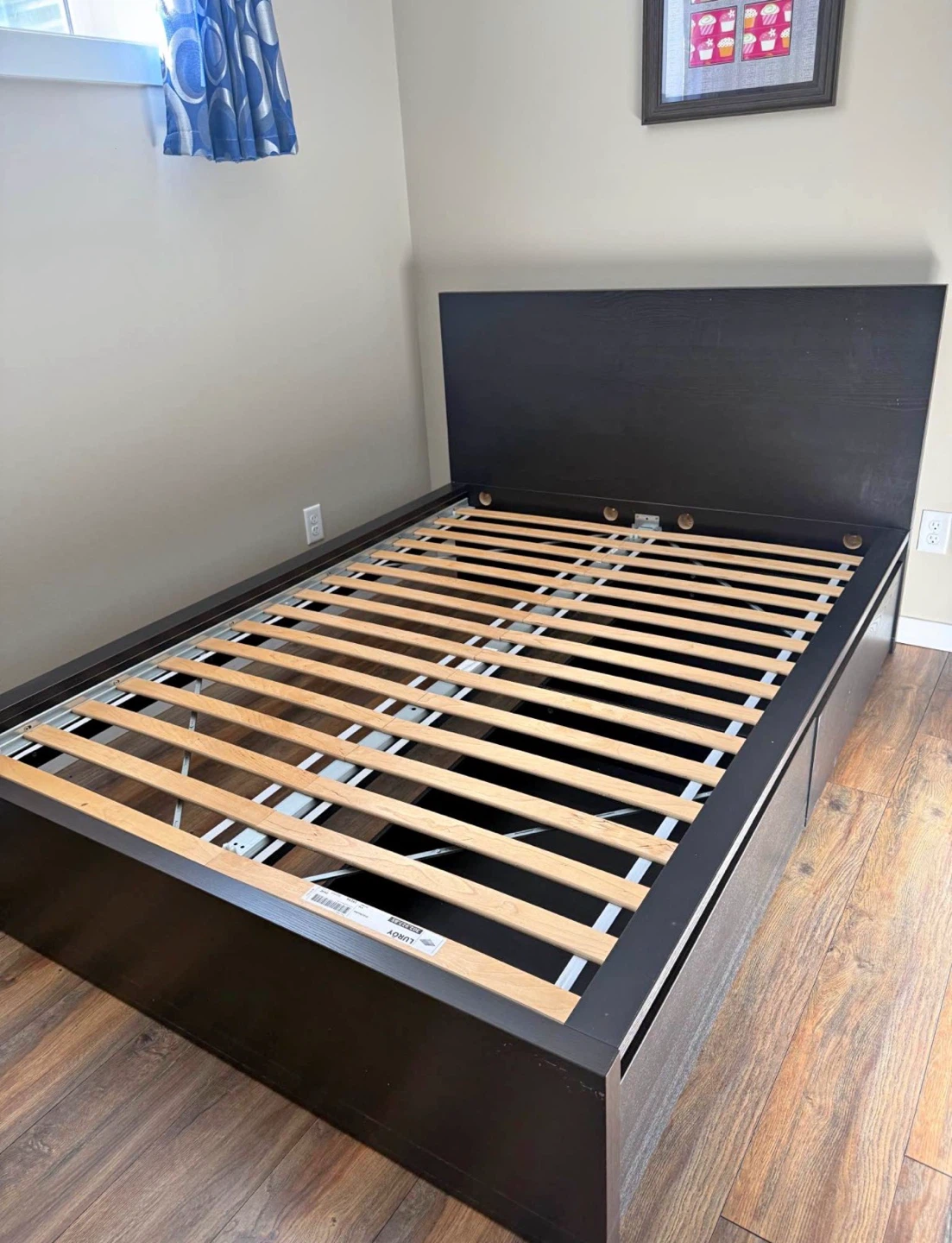 IKEA Full bed frame with 2 under bed drawers - photo 2