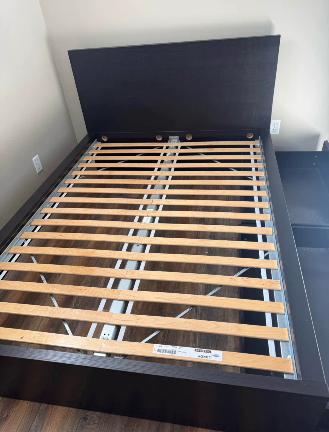 IKEA Full bed frame with 2 under bed drawers - photo 3