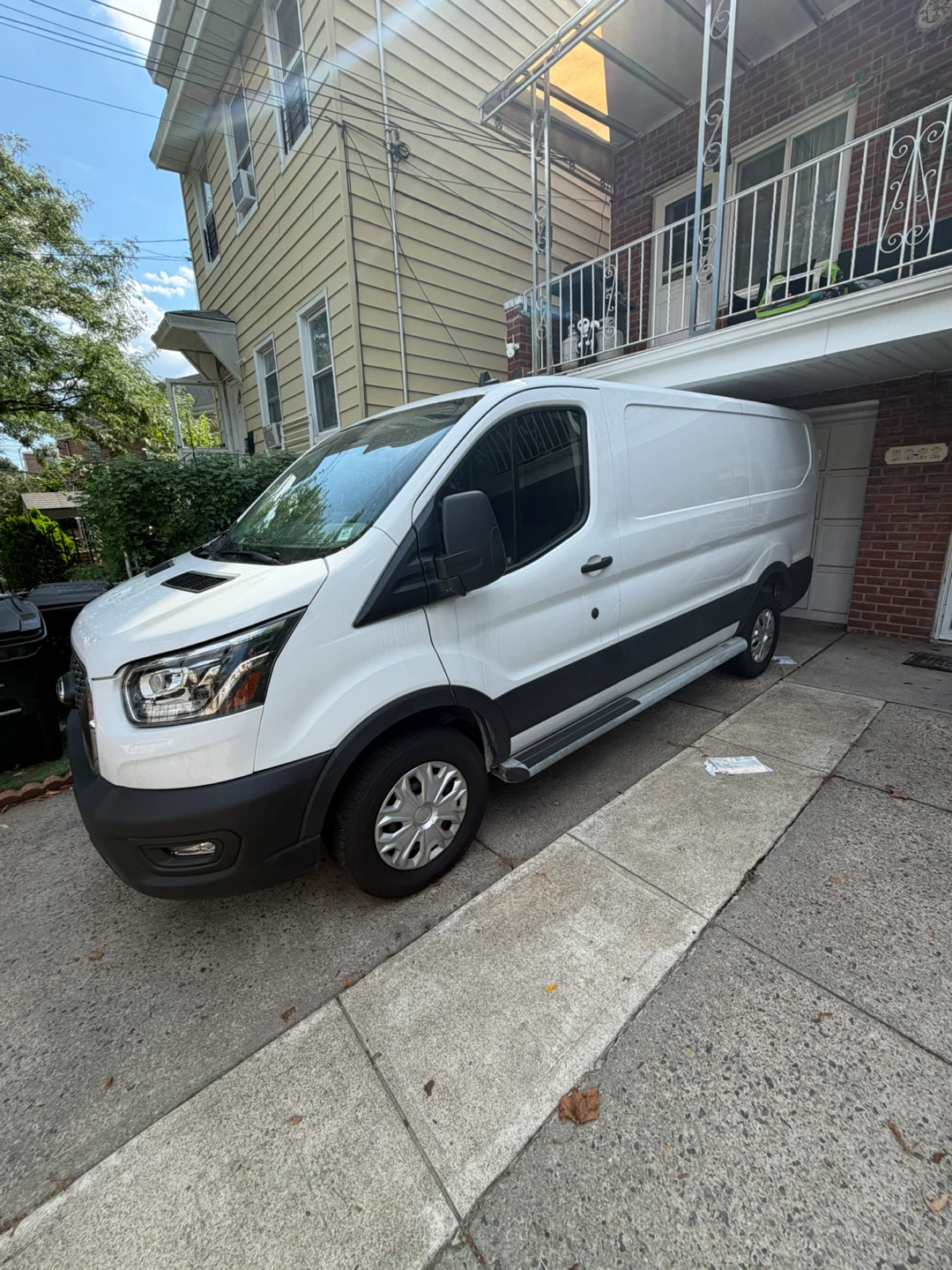 White Ford Transit 250 Cargo Van