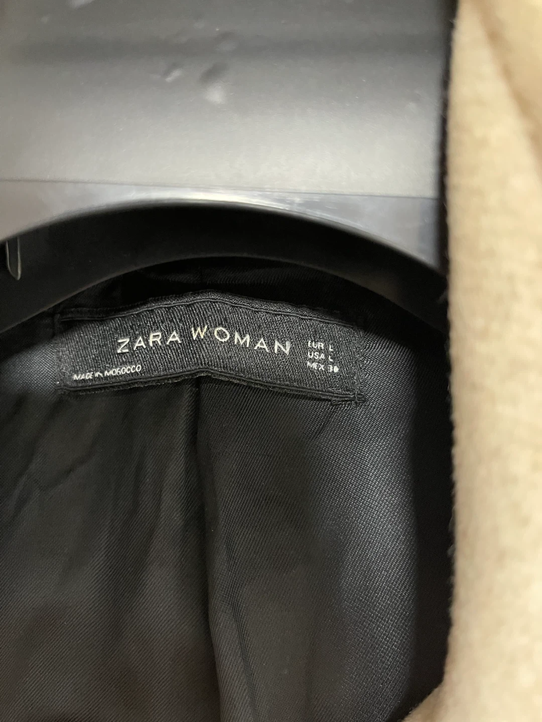 ZARA WOMAN Beige Wool Blend Coat - photo 3