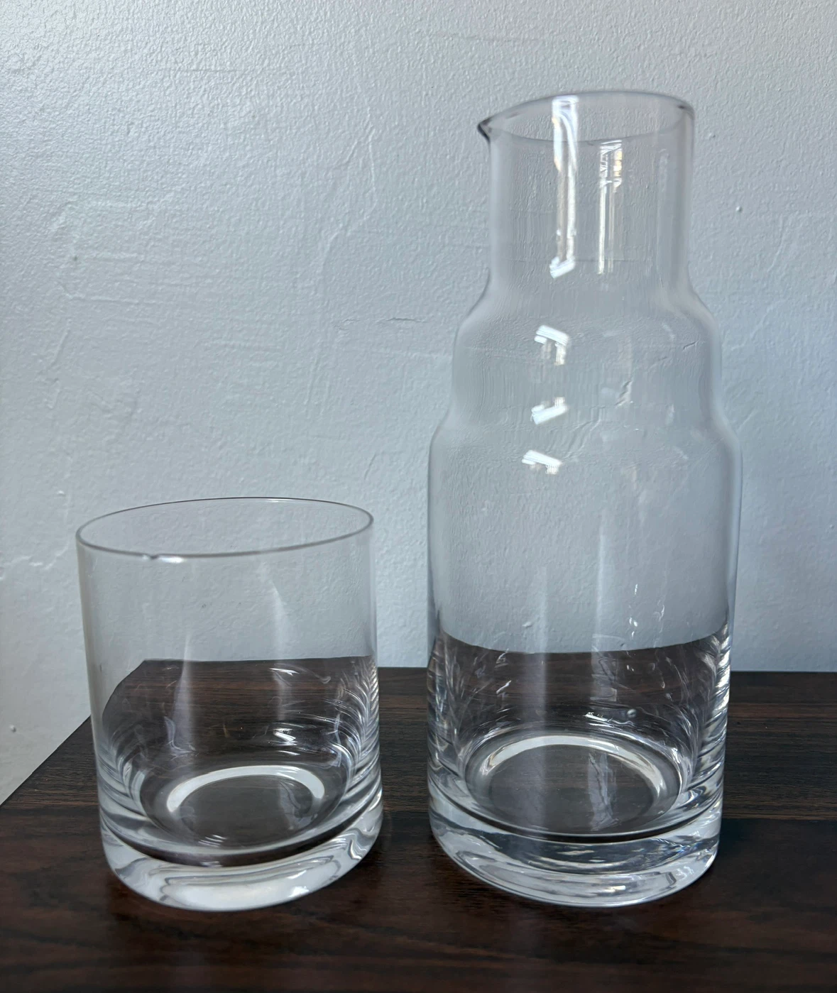 Clear Glass Carafe and Tumbler Set