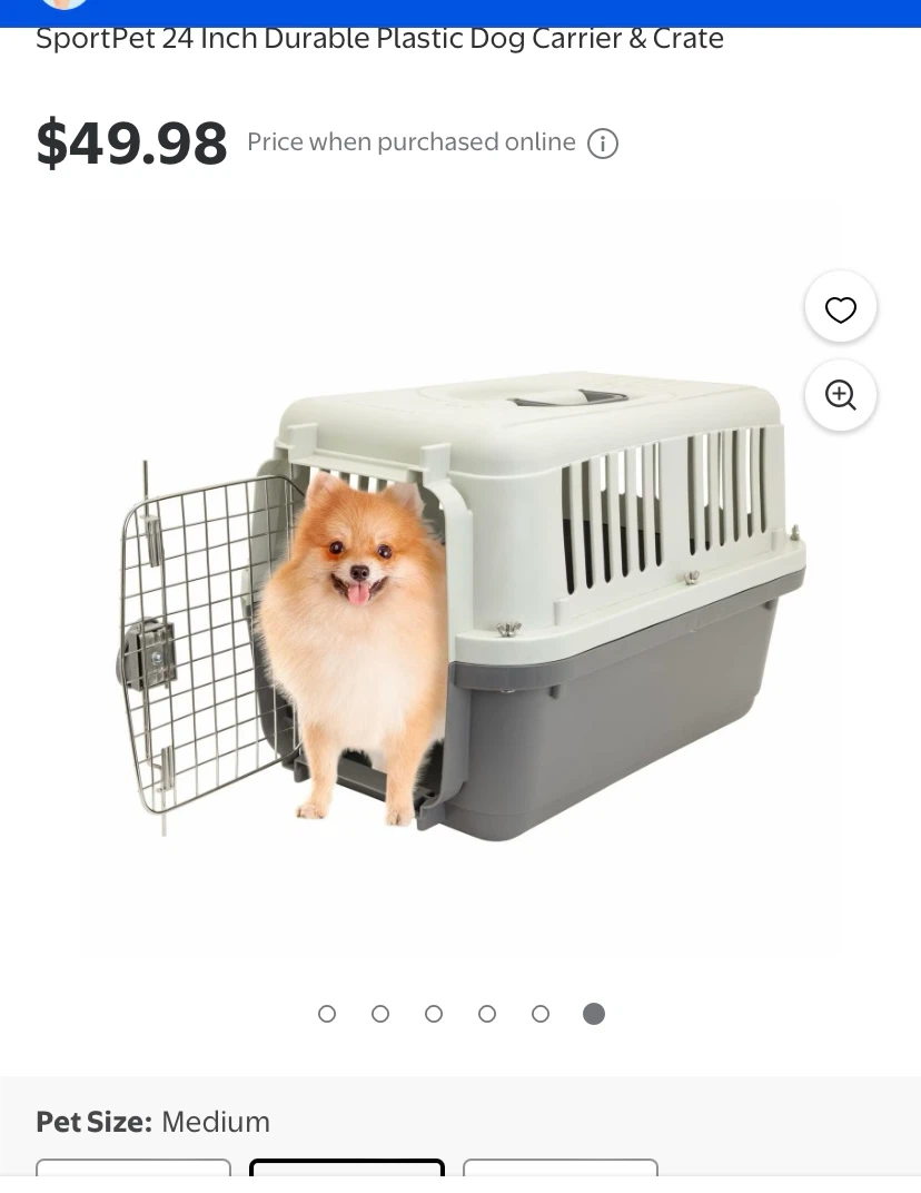 24”inch dog and cat carrier/crate
