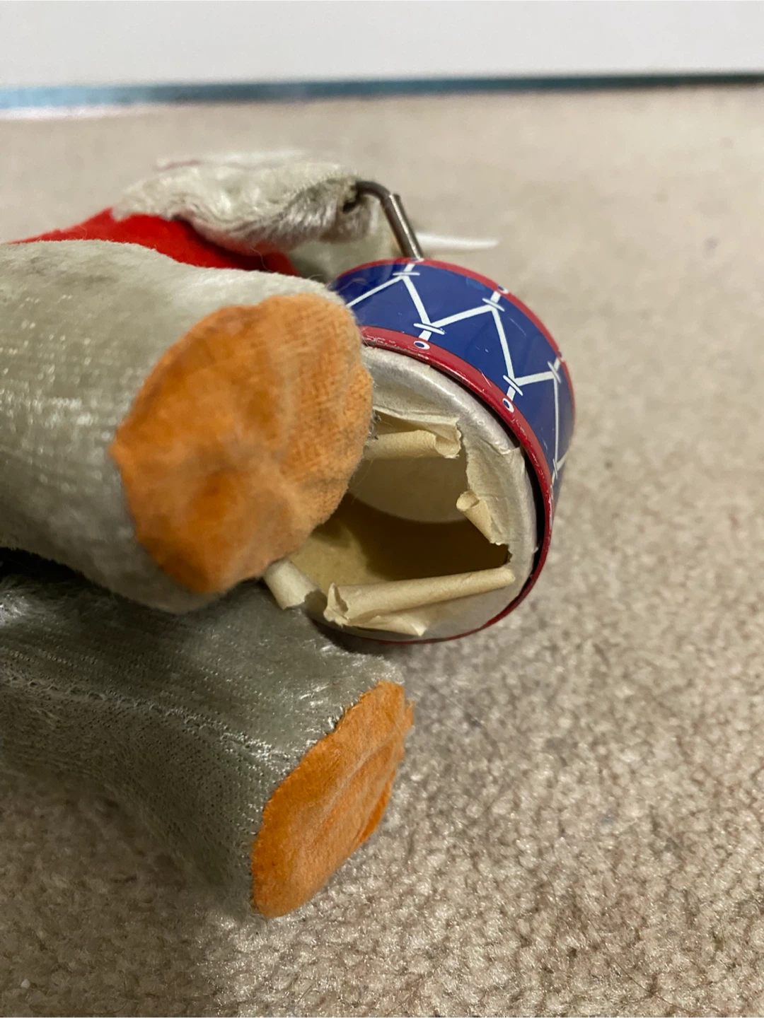 Vintage Plush and Tin Drumming Elephant - photo 3