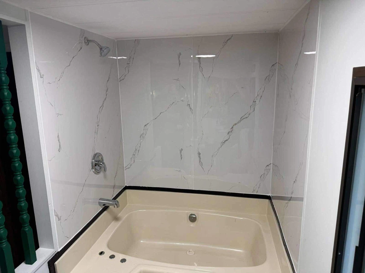 PVC Marble Wall Panels /Shower Wall Sheets 4x9 ft Waterproof - photo 4