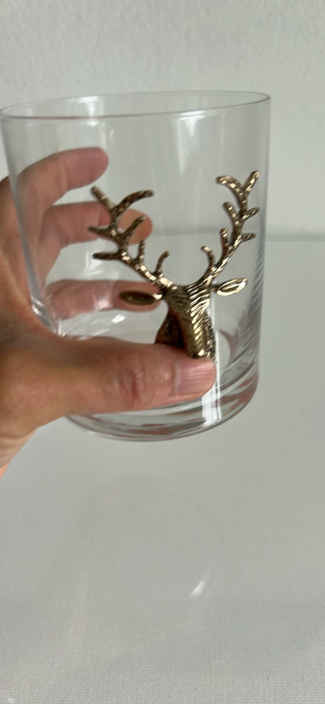 Whiskey Glass with Deer Head Design - photo 2