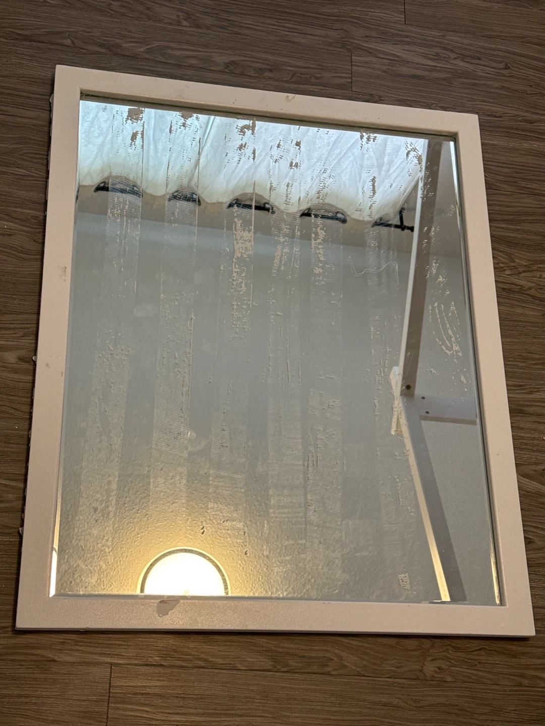 White Framed Mirror - photo 2