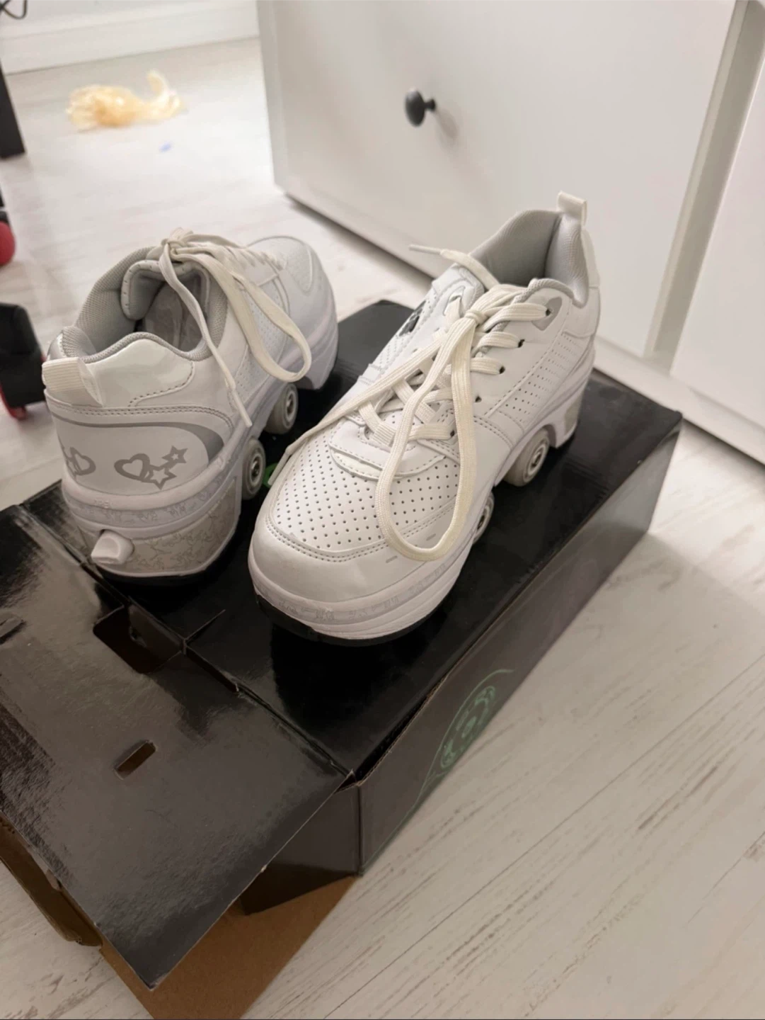 Kick Speed Roller Skate Shoes White/Silver EUR 38 - photo 2
