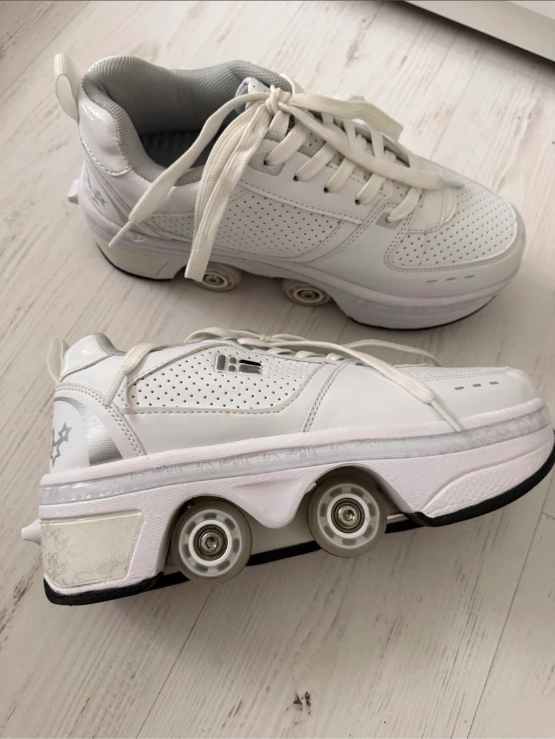 Kick Speed Roller Skate Shoes White/Silver EUR 38 - photo 4