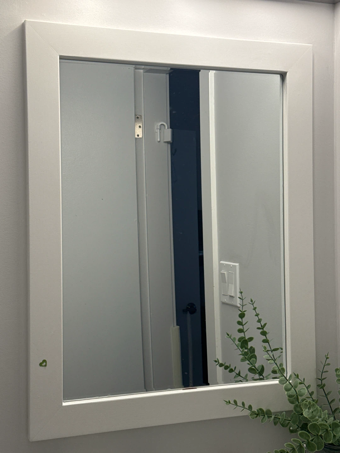 White Framed Wall Mirror