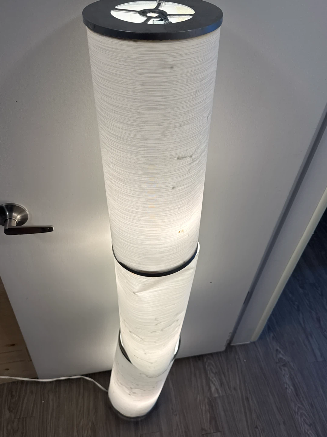 White Cylinder Floor Lamp