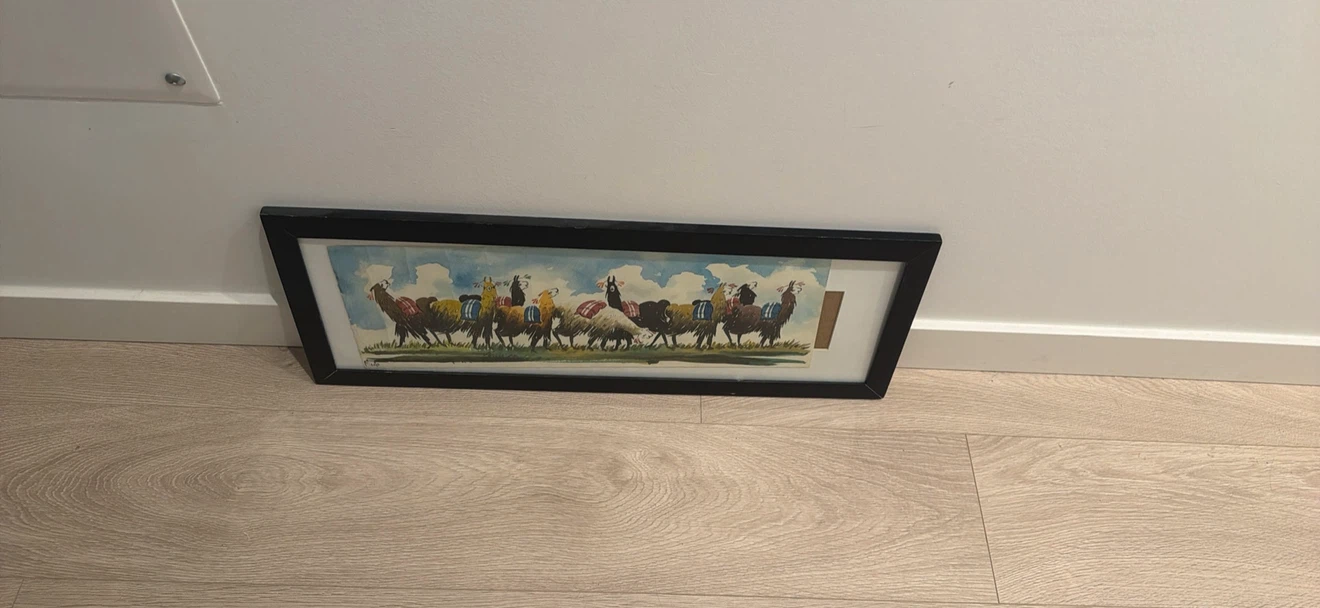 Framed Llamas Print