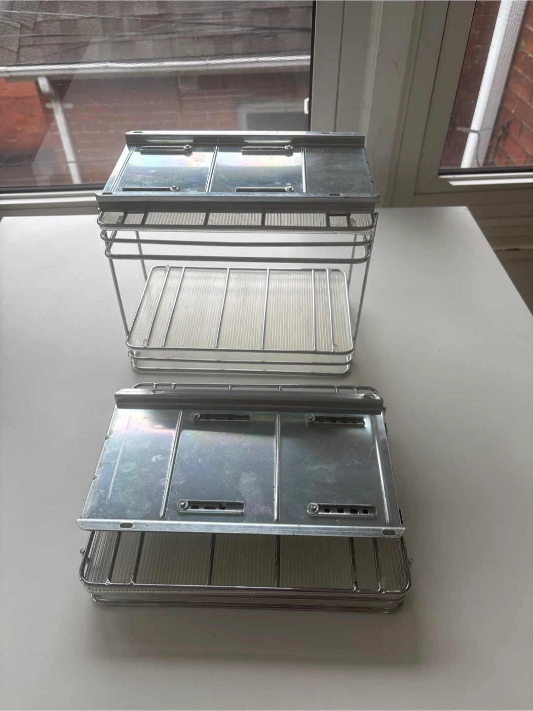 2 Tier Chrome Wire Shelf Organizer - photo 2