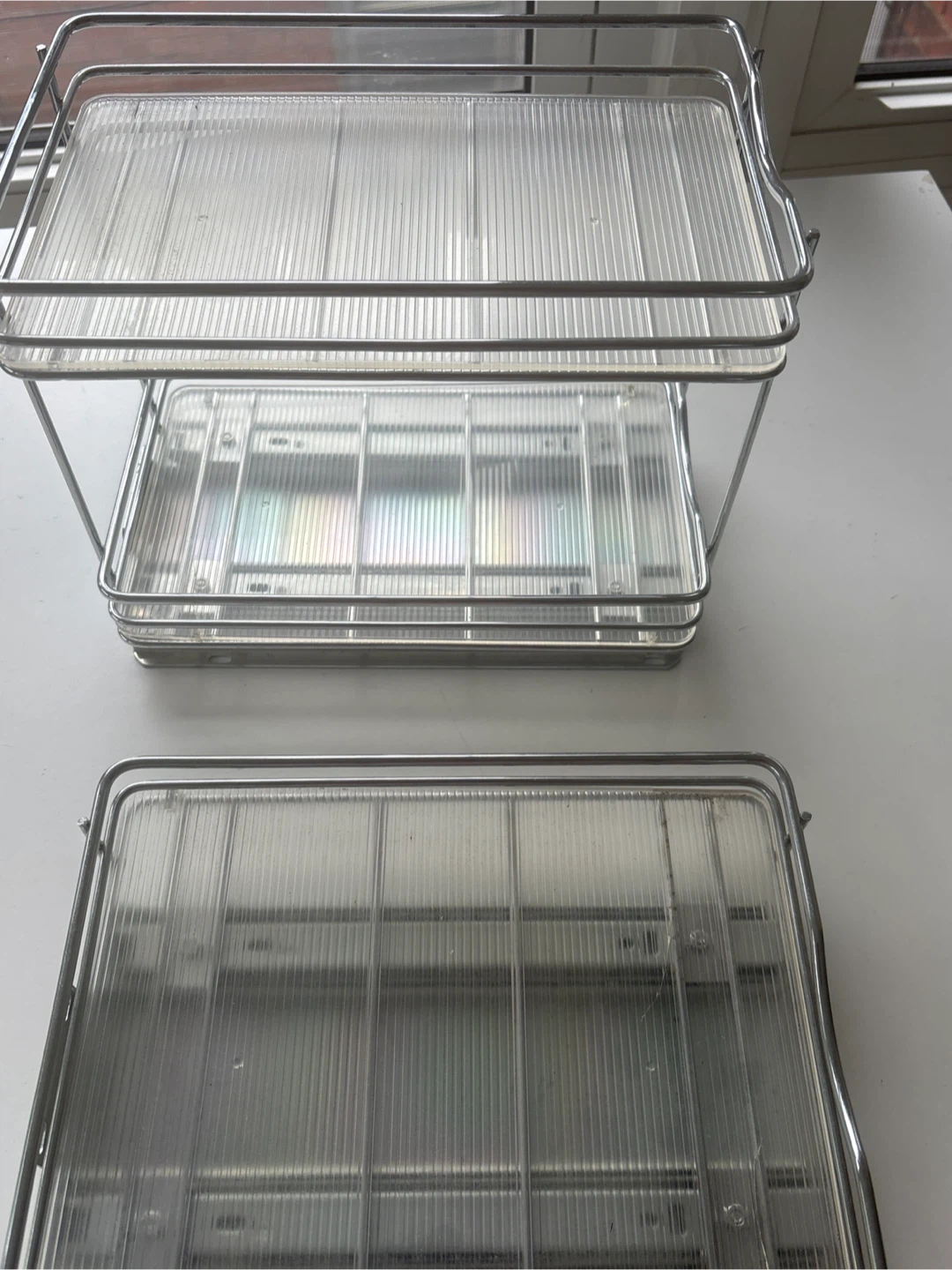 2 Tier Chrome Wire Shelf Organizer - photo 3