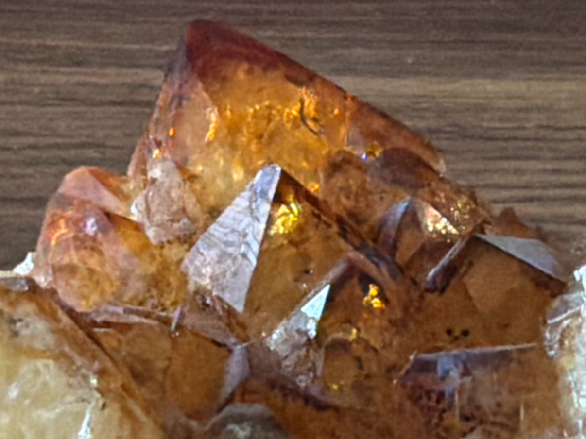 Natural citrine crystal cluster - photo 2