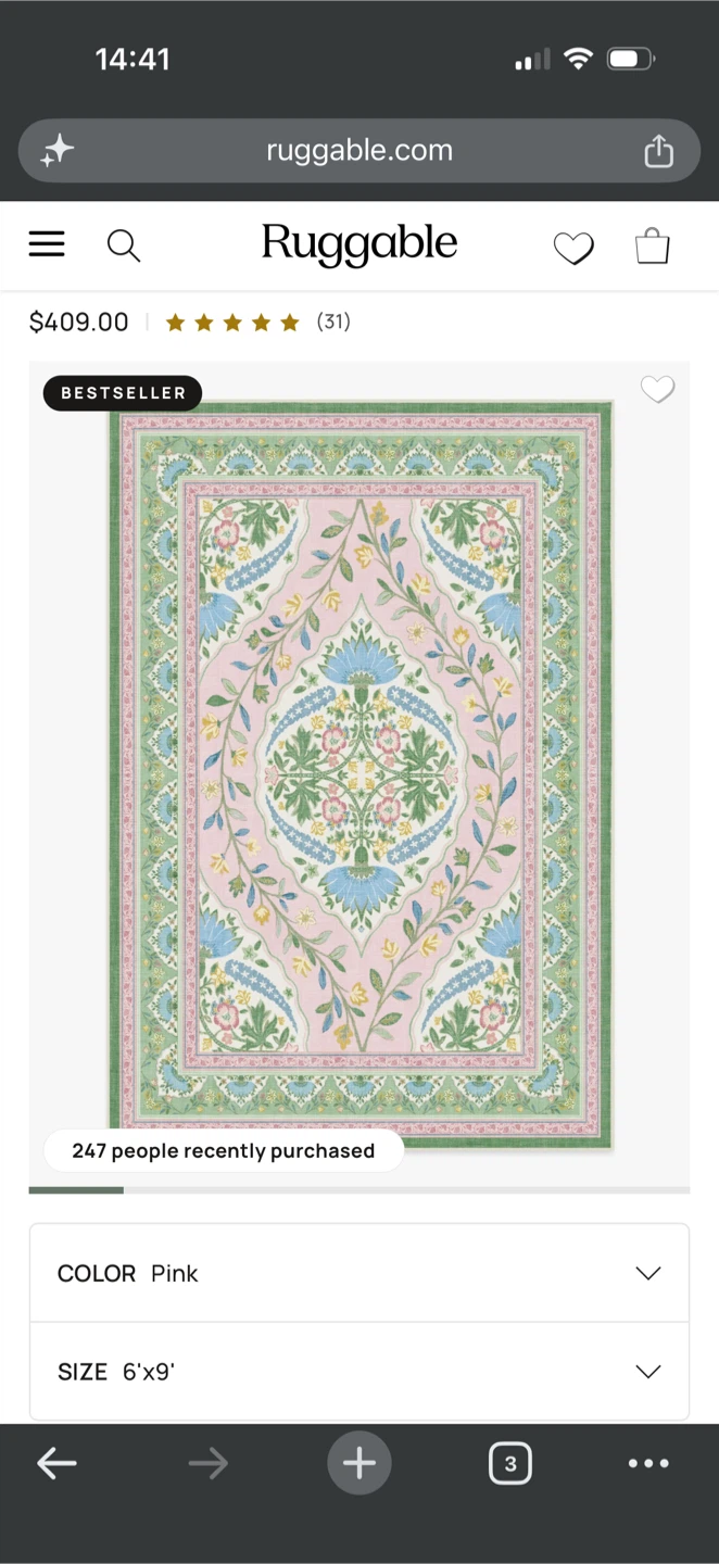 Ruggable Pink 6'x9' Rug - photo 3