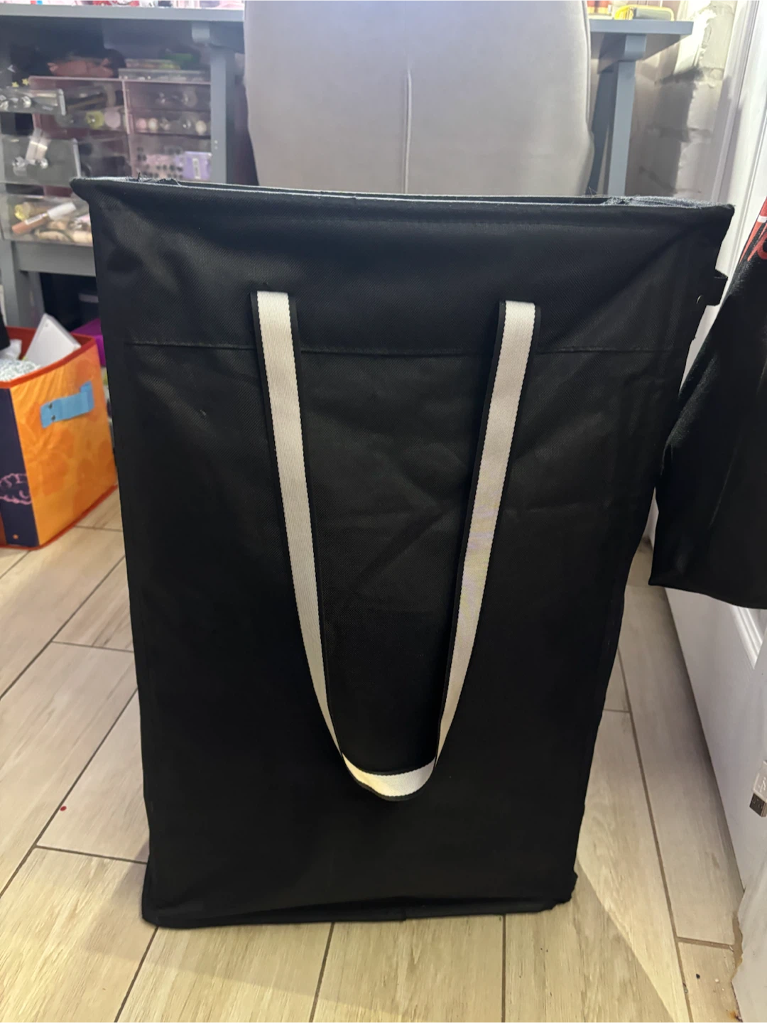 Black Laundry Hamper with Handles