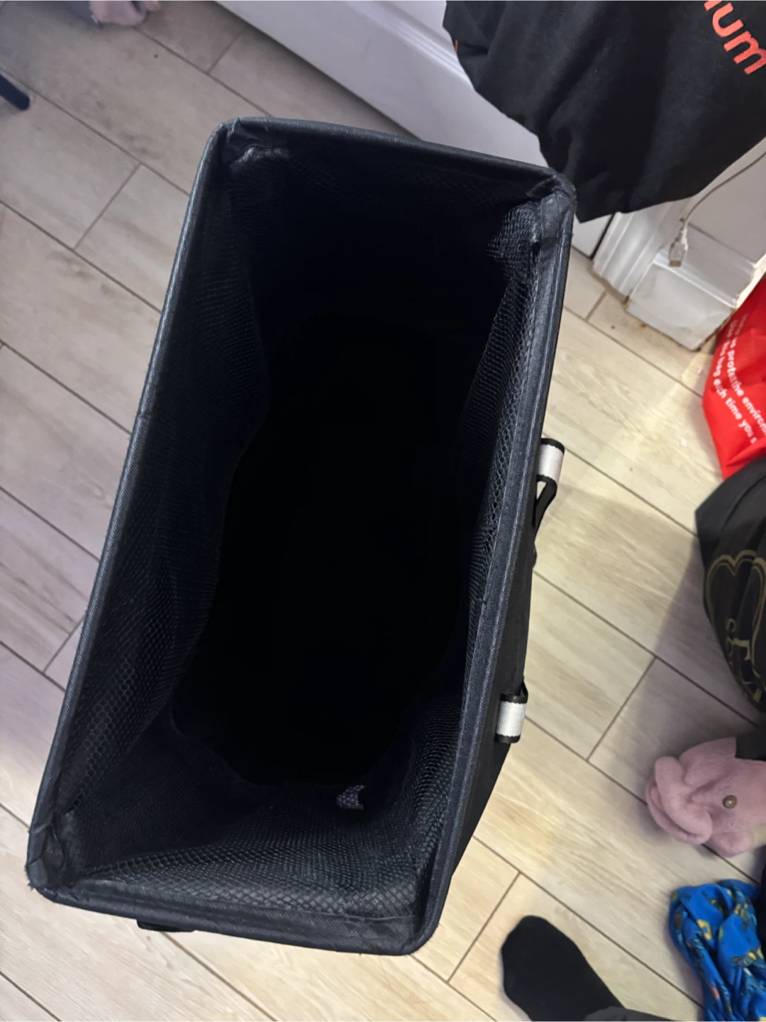 Black Laundry Hamper with Handles - photo 3