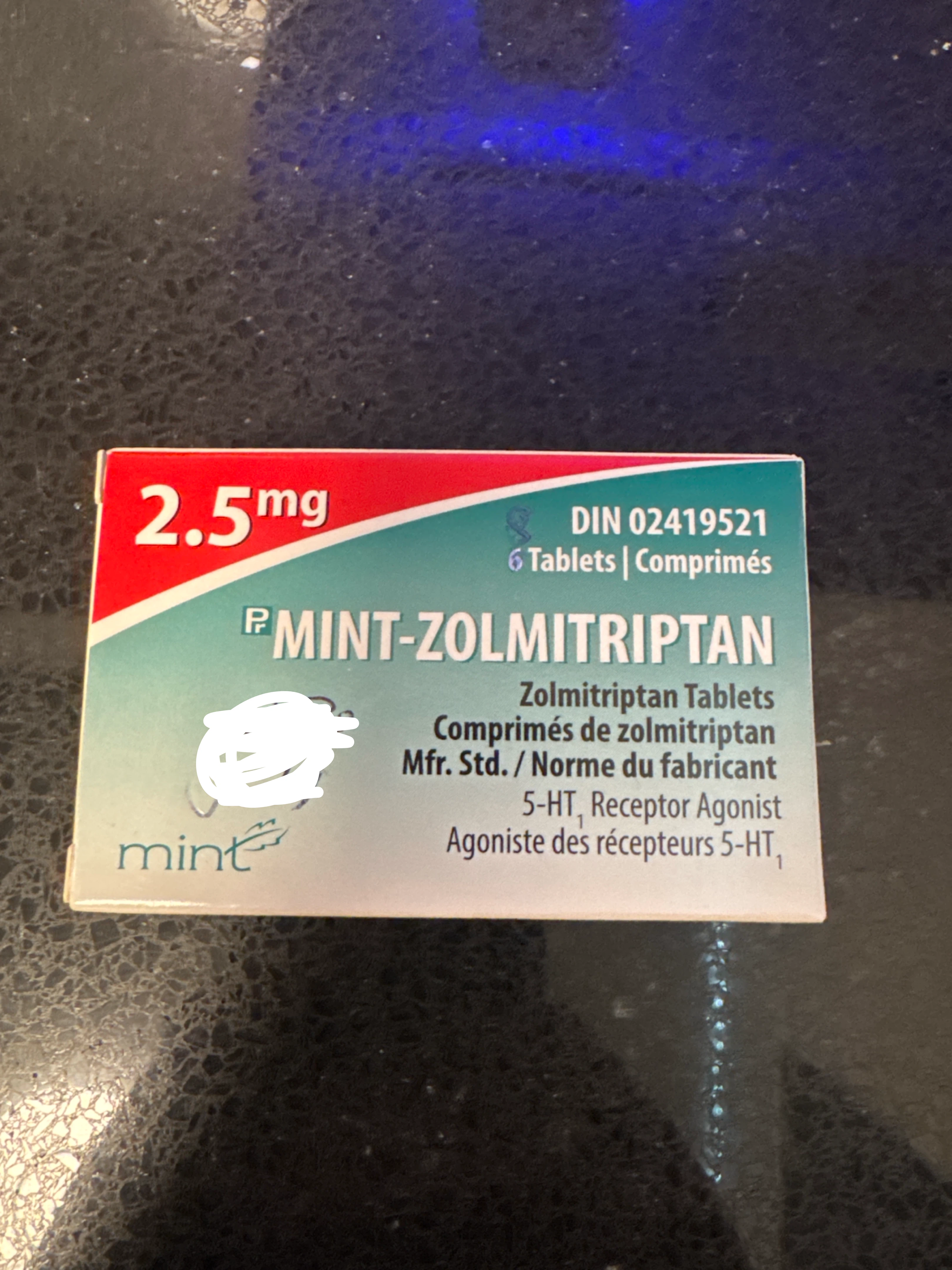 Mint-Zolmitriptan 2.5mg Tablets (8 Count)
