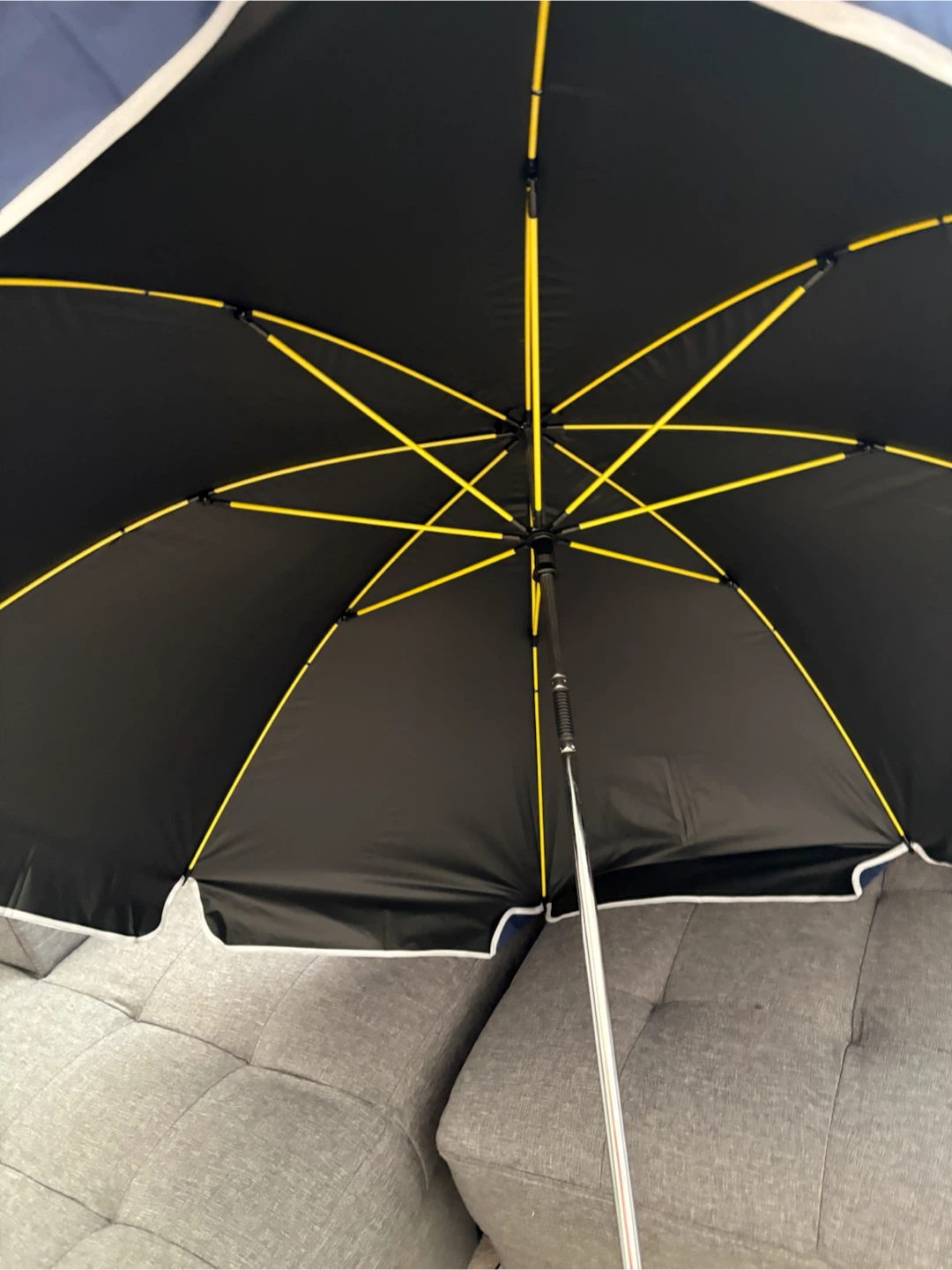 QTREE 48.8” Beach Chair Umbrella with Clamp – Ink Blue - photo 2