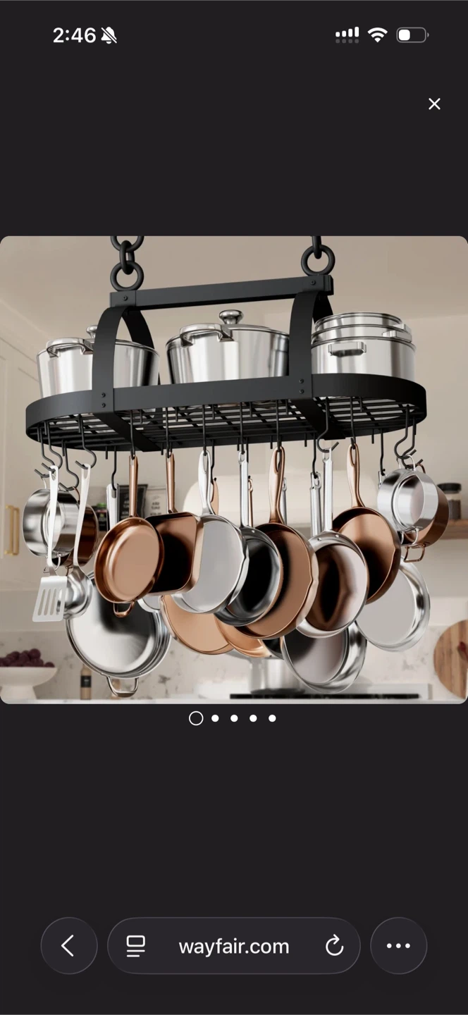 Delauter Hanging Ceiling Pot Rack