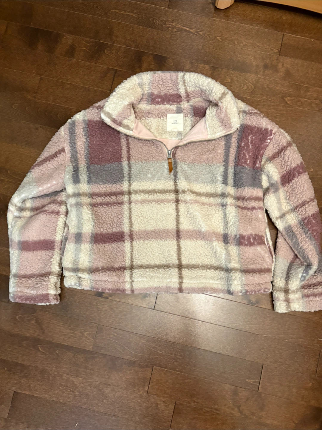 Thread + Supply Plaid Sherpa Pullover - Size S