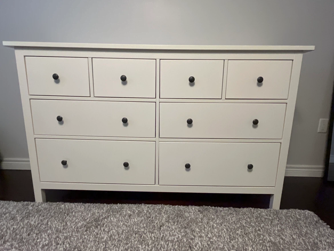 White 8-Drawer Dresser- ikea Hemnes