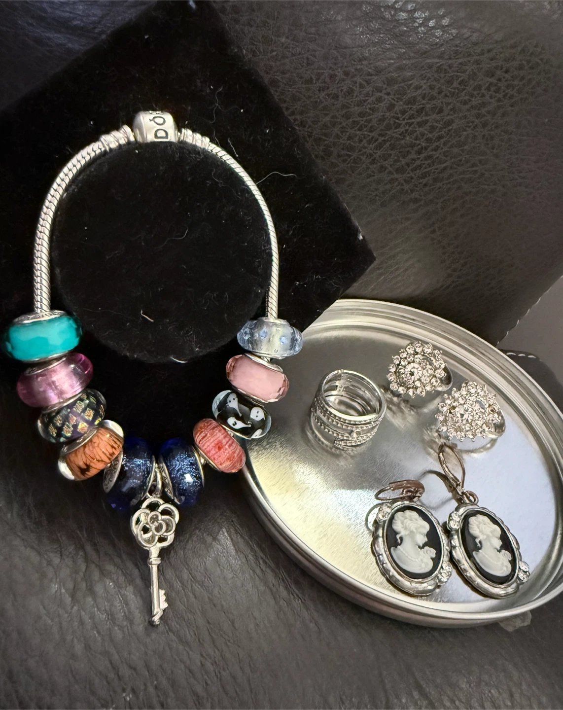 Pandora charms bracelet with gift set