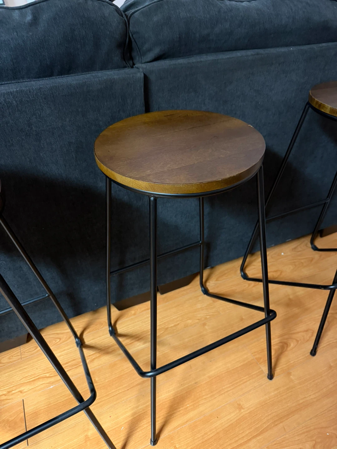 Wooden Seat Bar Stools (Set of 4) - photo 3