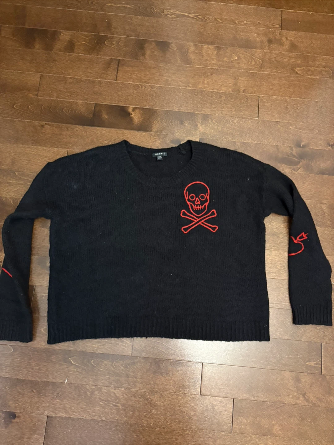 Torrid Black Skull & Crossbones Sweater