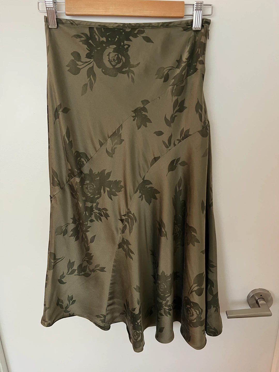 Club Monaco Silk Floral Midi Skirt Size 0
