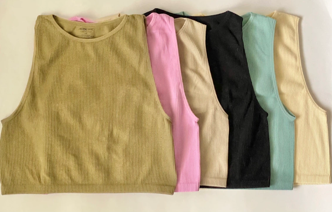 Ardene Basic Collection Ribbed Tank Tops (Set of 7)