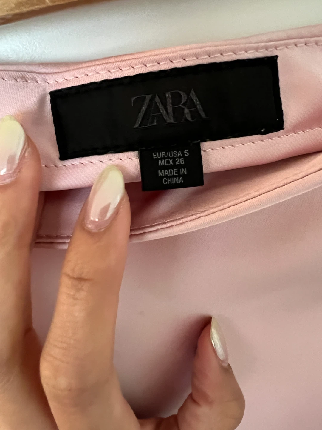 ZARA Pink Satin Midi Skirt Size S - photo 3